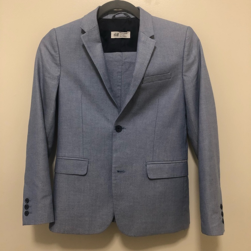 Zara light blue suit pants and jacket Size 10-11Y